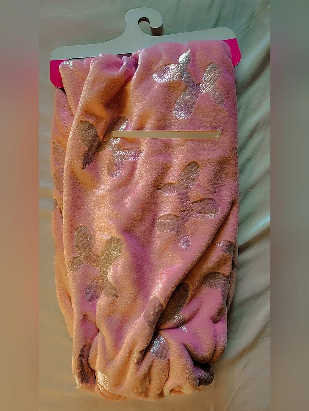 💕NWT Celebrate! Pink Plush Balloon Animal Blanket 50x60 Cute Cozy Throw💕